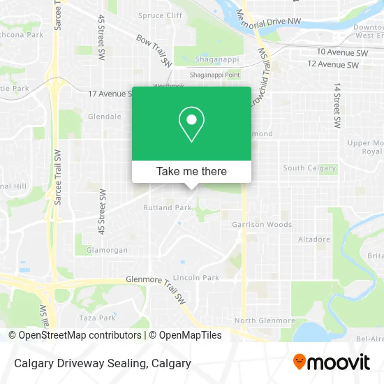 Calgary Driveway Sealing map