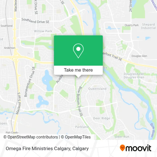 Omega Fire Ministries Calgary map