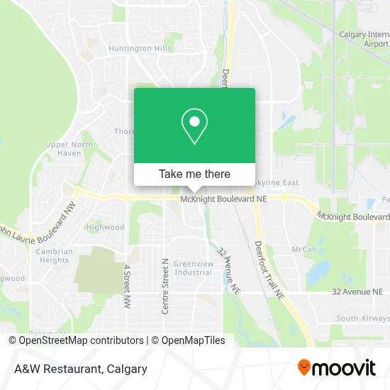 A&W Restaurant map