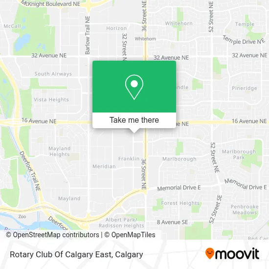 Rotary Club Of Calgary East map