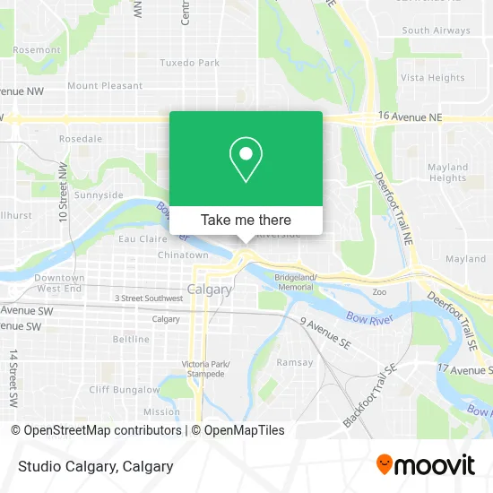 Studio Calgary map