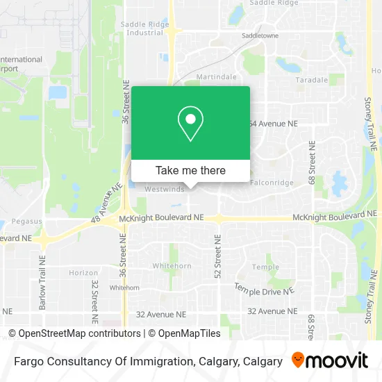 Fargo Consultancy Of Immigration, Calgary map