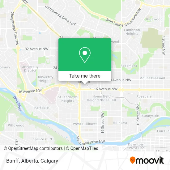 Banff, Alberta map