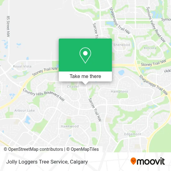 Jolly Loggers Tree Service map
