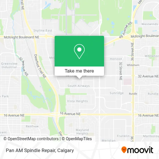 Pan AM Spindle Repair map