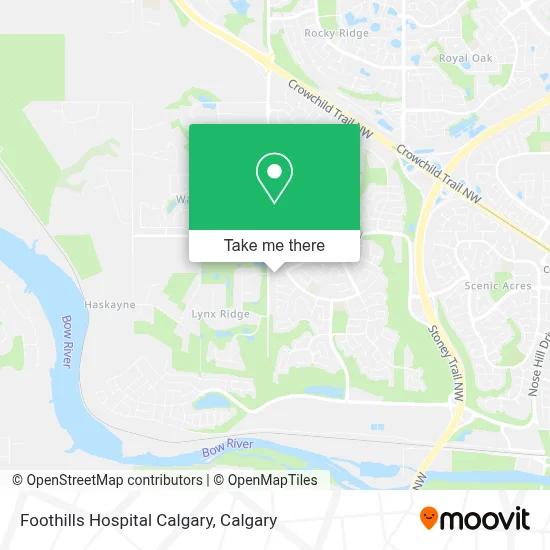 Foothills Hospital Calgary map