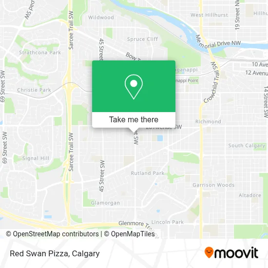 Red Swan Pizza map