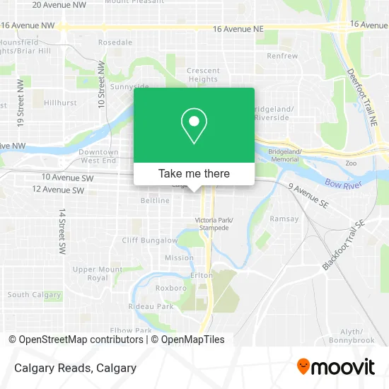 Calgary Reads map