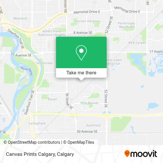 Canvas Prints Calgary map
