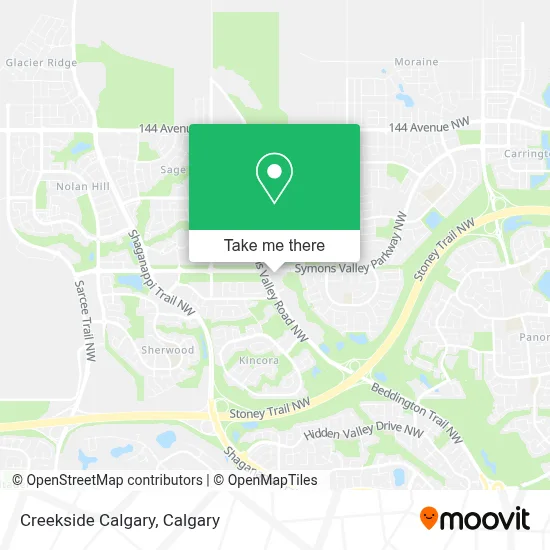 Creekside Calgary map