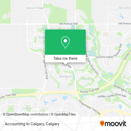 Accounting In Calgary map