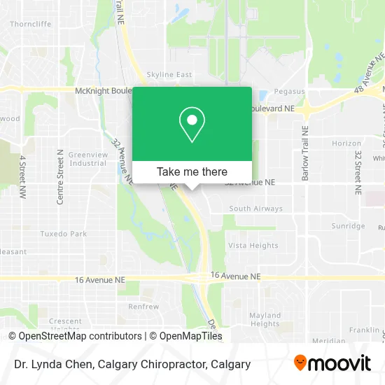 Dr. Lynda Chen, Calgary Chiropractor map