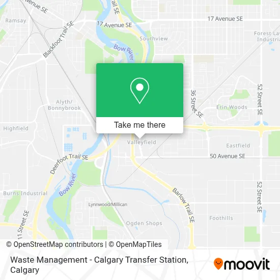 Waste Management - Calgary Transfer Station map