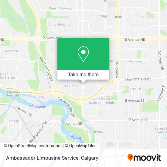 Ambassador Limousine Service map