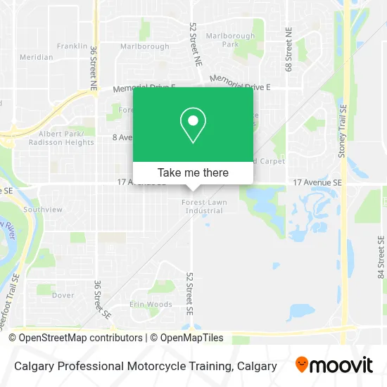 Calgary Professional Motorcycle Training map