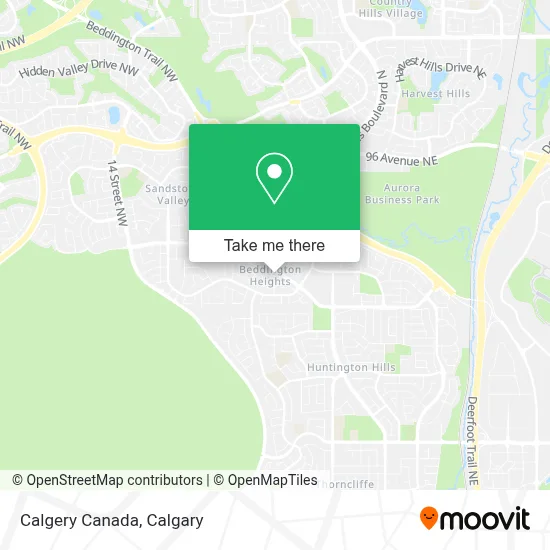 Calgery Canada map