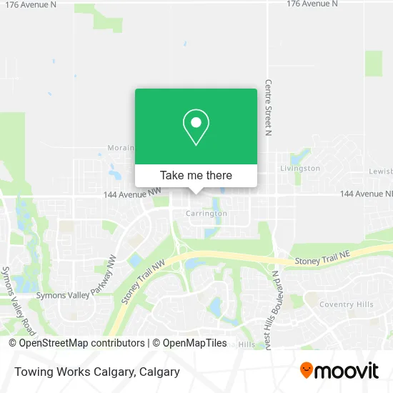 Towing Works Calgary map