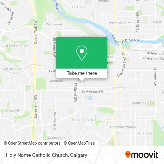 Holy Name Catholic Church map