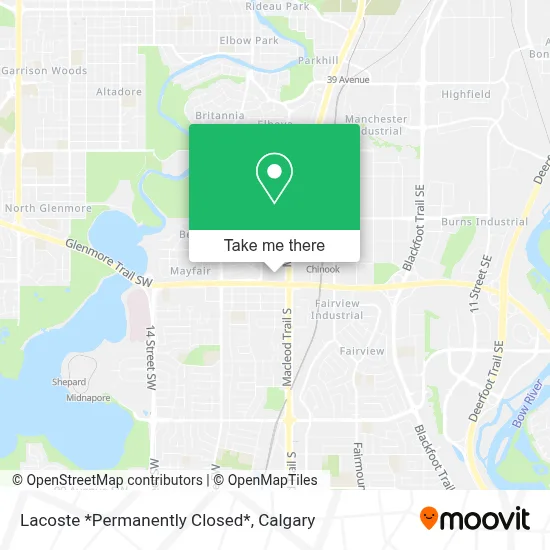Lacoste *Permanently Closed* map