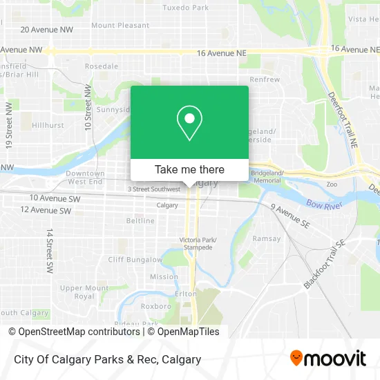 City Of Calgary Parks & Rec map