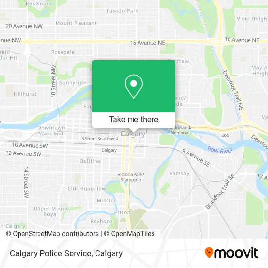 Calgary Police Service map