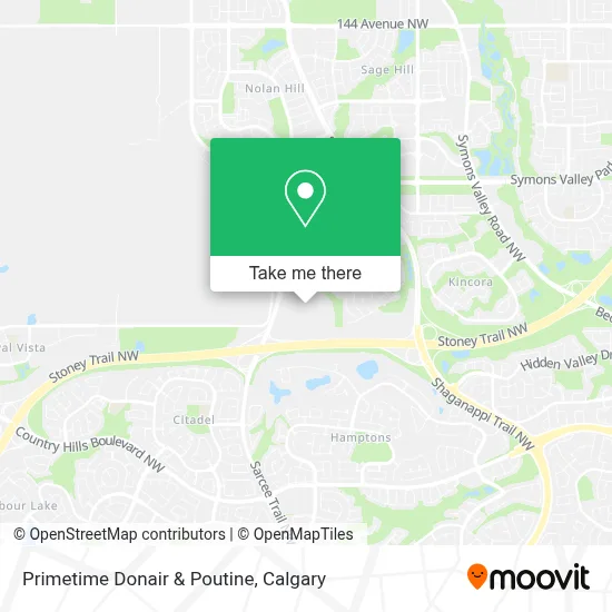 Primetime Donair & Poutine map