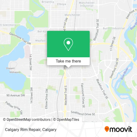 Calgary Rim Repair map