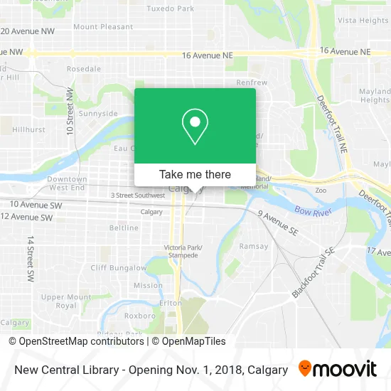 New Central Library - Opening Nov. 1, 2018 map