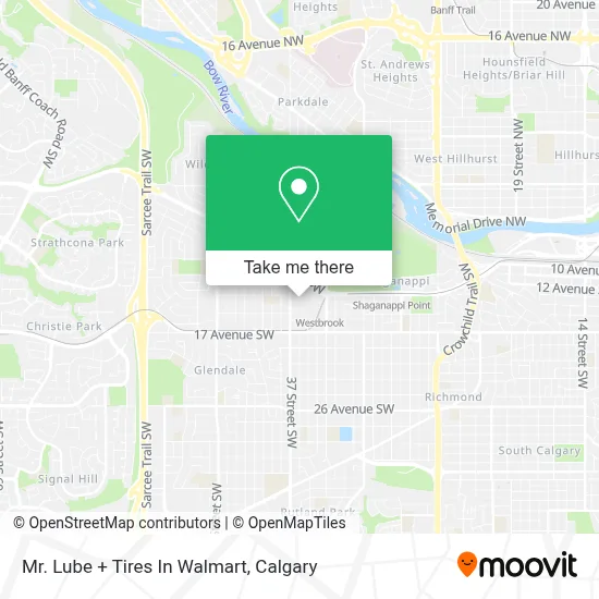 Mr. Lube + Tires In Walmart map