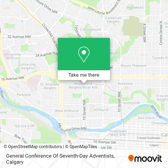 General Conference Of Seventh-Day Adventists map