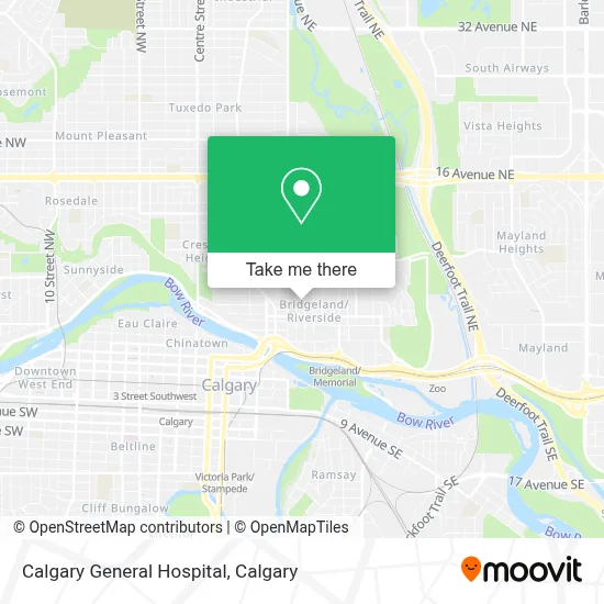 Calgary General Hospital map
