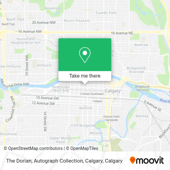 The Dorian, Autograph Collection, Calgary map