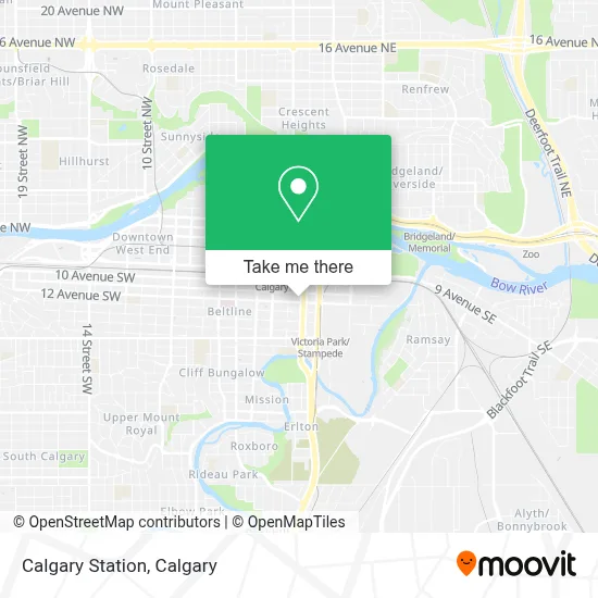 Calgary Station map
