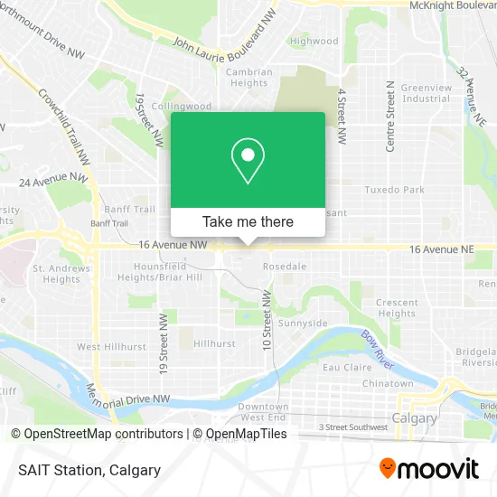 SAIT Station map