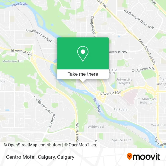 Centro Motel, Calgary map