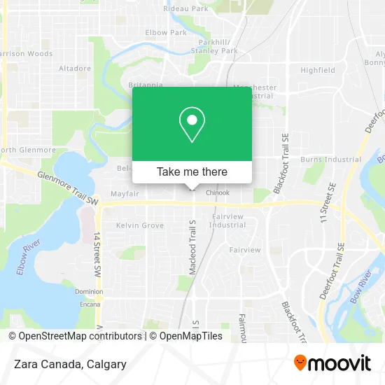 Zara Canada map
