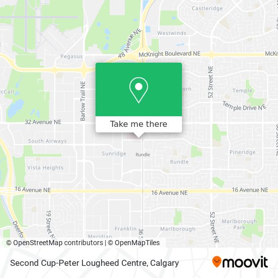 Second Cup-Peter Lougheed Centre map
