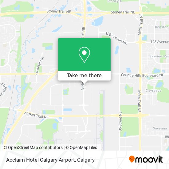 Acclaim Hotel Calgary Airport map