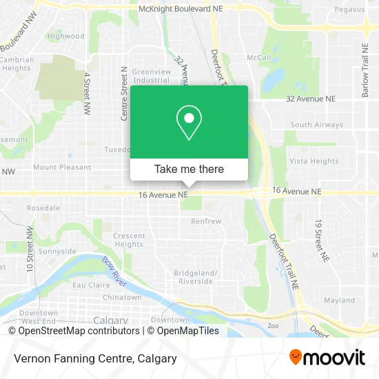 Vernon Fanning Centre map