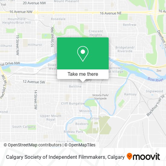 Calgary Society of Independent Filmmakers map
