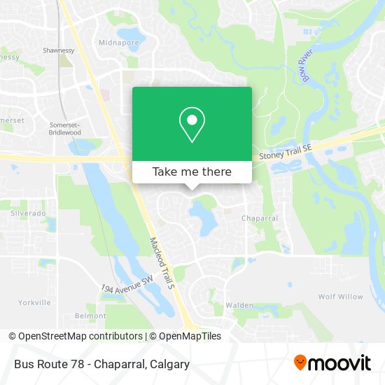 Bus Route 78 - Chaparral map