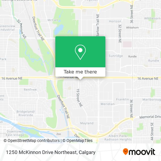 1250 McKinnon Drive Northeast map