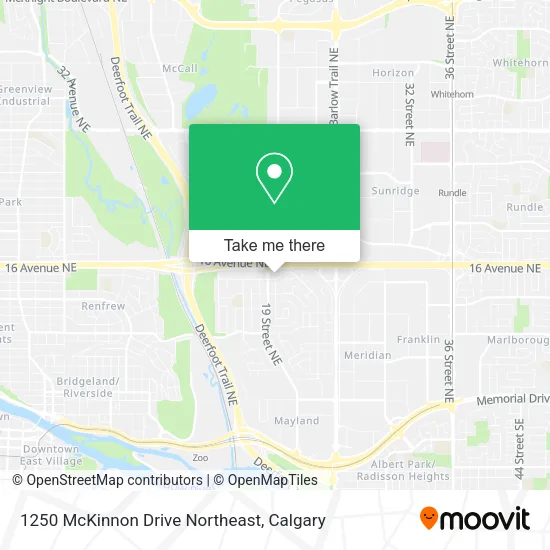 Map Of Ne Calgary How To Get To 1250 Mckinnon Drive Northeast In Calgary By Bus Or Light Rail?