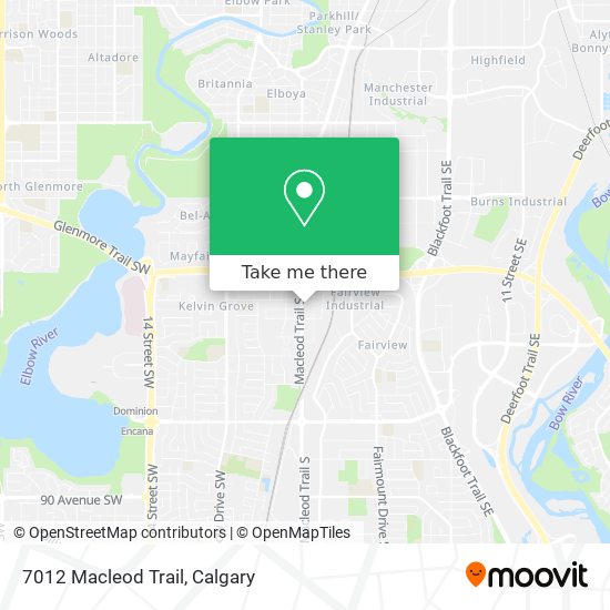 7012 Macleod Trail map