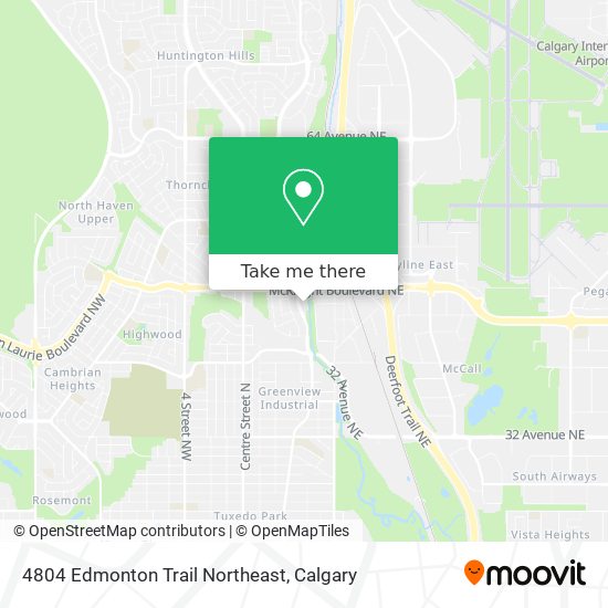 4804 Edmonton Trail Northeast map