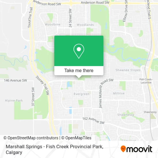 Marshall Springs - Fish Creek Provincial Park map