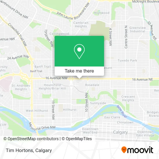 Tim Hortons map