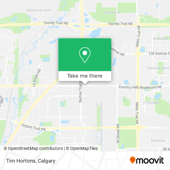 Tim Hortons map
