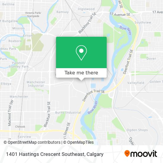 1401 Hastings Crescent Southeast map
