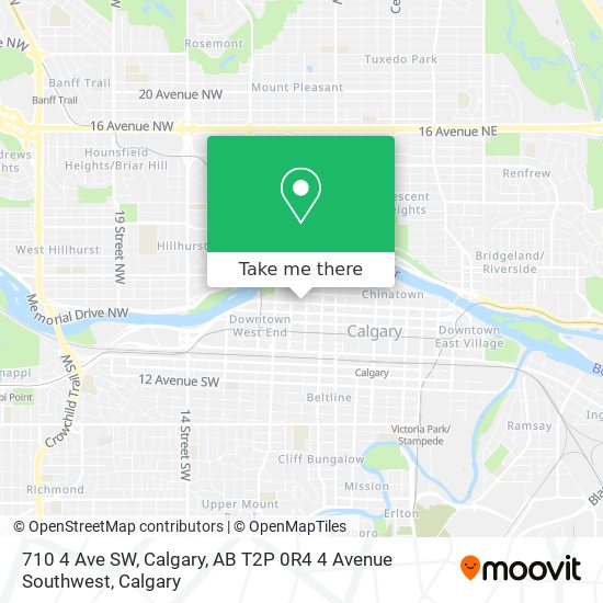 710 4 Ave SW, Calgary, AB T2P 0R4 4 Avenue Southwest map